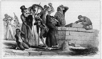 Amantes de los eclipses: la población de París observando el eclipse de Sol del 7 de septiembre de Unknown artist