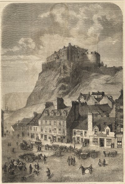 Castillo de Edimburgo - Castillo de Edimburgo en Escocia - 1864 de Unknown artist