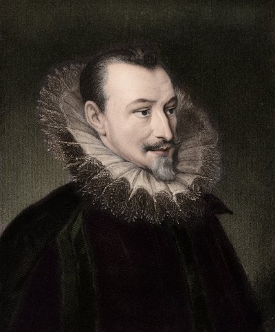Edmund Spenser c1552/3-1599 - grabado - siglo XIX de Unknown artist
