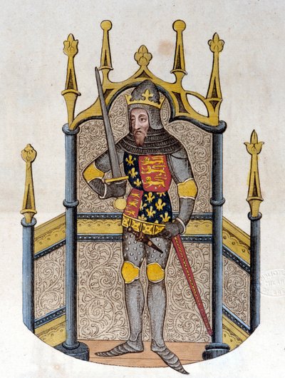 Eduardo III (1312-1377), Rey de Inglaterra. Grabado de principios del siglo XIX de Unknown artist