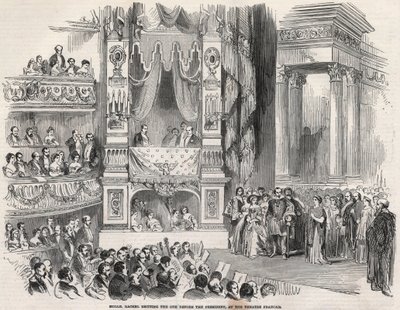 Elisabeth Rachel Félix, conocida como Mademoiselle Rachel (1821-1858), trágica francesa, ante Napoleón III en el Teatro Francés en 1852 - En vísperas de la proclamación del Segundo Imperio, Rachel declaró en el Teatro Francés el 22 de octubre de 1852 de Unknown artist
