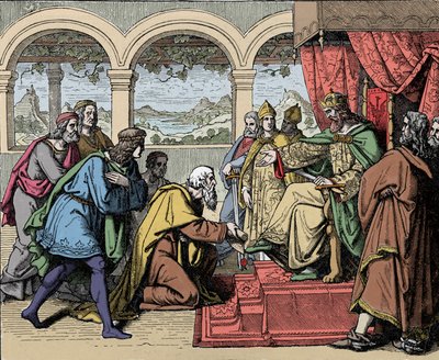 Emperador Federico I Barbarroja en su segundo viaje a Italia en 1158 de Unknown artist