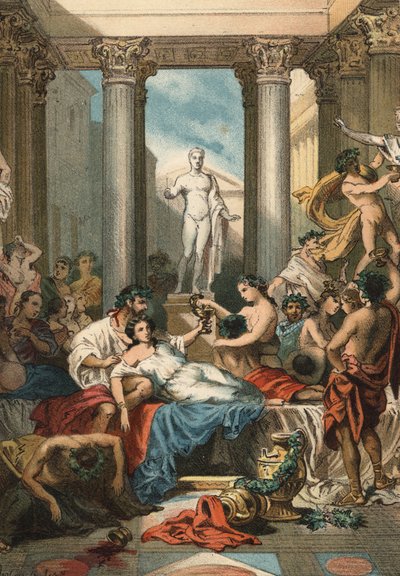 Emperador Nerón (37-68) y su esposa Popea (El Culto de la Hermosura) de Unknown artist