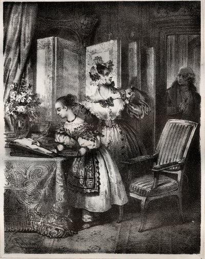 Grabado del siglo XIX para la novela de Madame Cottin (Sophie Cottin Rostand) (1770-1807) “Malvina” - Colección privada de Unknown artist