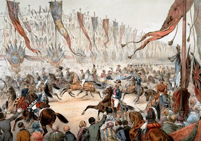 Entrada de la Reina Victoria de Inglaterra en París en presencia de Napoleón III el 18 de agosto de Unknown artist