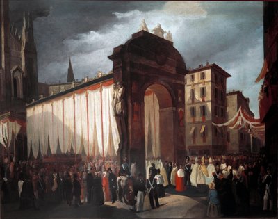 Entrada del nuevo arzobispo de Milán el 5 de diciembre de 1847 (pintura) de Unknown artist