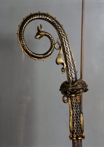 Báculo episcopal en oro y esmalte (detalle) de Unknown artist