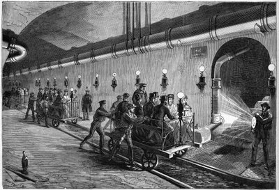 Excursión en las alcantarillas de París en 1872 de Unknown artist