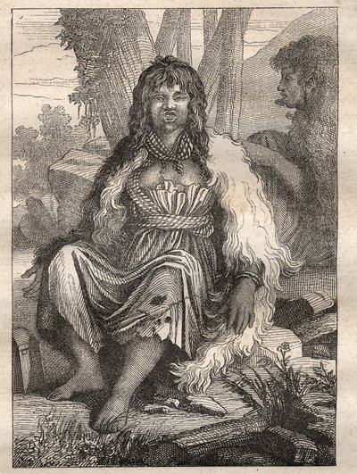 Expedición alrededor del mundo (1785-1788) de Jean François Galaup de La Pérouse (1741-1788): tipos de mujeres del puerto de los Franceses (Alaska) - ilustración tomada de “Los grandes marineros del siglo XVIII” de Unknown artist