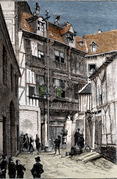 Experiencia del barómetro de agua, ejecutada en Rouen por Pete y Blaise Pascal de Unknown artist