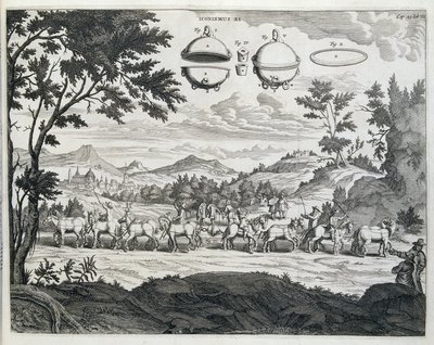 Experimento de Otto von Guericke (Otto de Guericke de Unknown artist