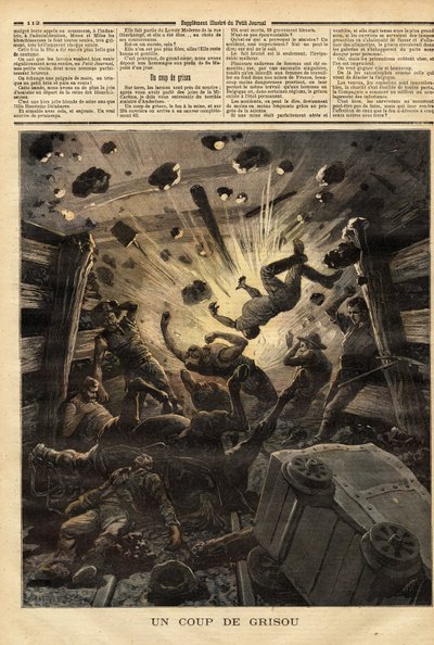 Explosión de grisú en las minas de Anderlues (Bélgica) de Unknown artist