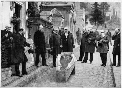 Exhumación de los restos de Gioacchino Rossini en Père Lachaise, en “Le Monde Illustré” de Unknown artist