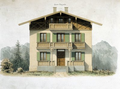 Fachada de una casa alemana de Unknown artist