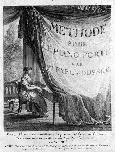 Falso título del libro "Método para el pianoforte" de Ignaz Pleyel (1757-1831) y Dussek (1760-1812) de Unknown artist