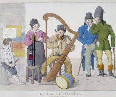 Familia de músicos itinerantes en el siglo XIX de Unknown artist