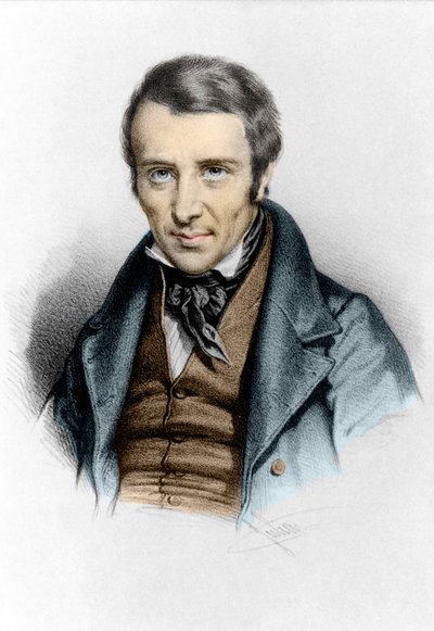 Feliciano Lamennais. Retrato de Félicité Robert de La Mennais o Lamennais. Sacerdote y escritor francés. de Unknown artist