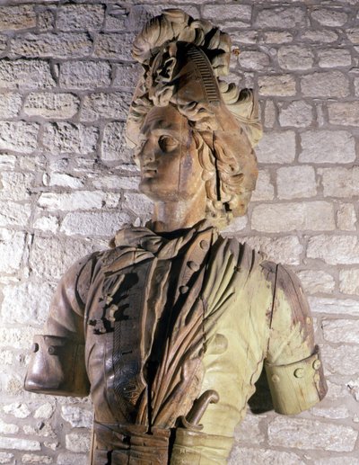 Figura de proa de corsario del siglo XVII conservada en el Museo de Saint Malo de Unknown artist