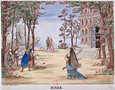 Escena final de la ópera “Hulda” de Unknown artist