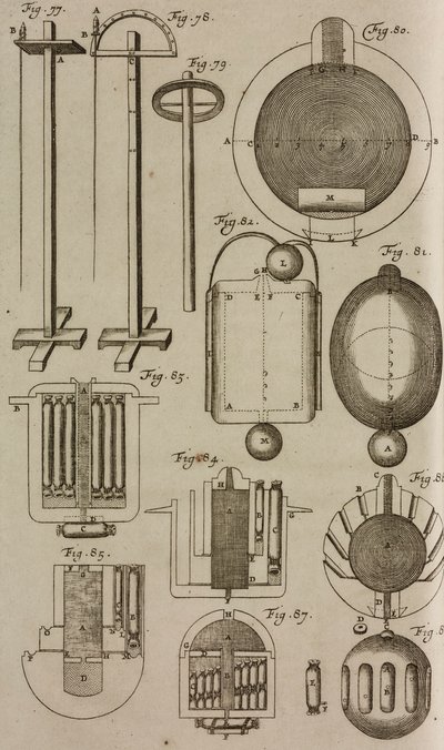 Bolas de fuego para espectáculos pirotécnicos sobre el agua, grabado de Grand Art d