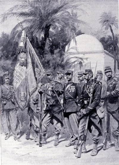 Soldados de la legión extranjera en uniforme. 1878 de Unknown artist