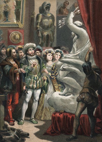 Francisco I (1494-1547), Rey de Francia, con el escultor italiano Benvenuto Cellini (El Culto de la Hermosura) de Unknown artist