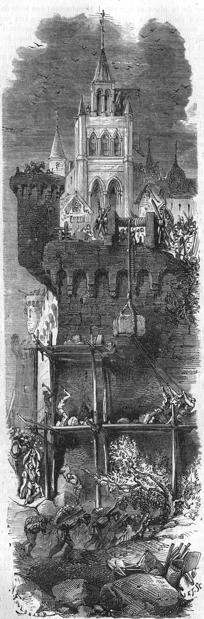 Francisco de Guisa (1519-1563), nombrado gobernador de Metz por el Rey Enrique II de Francia, obligó a Carlos V, emperador del Sacro Imperio Germánico, a levantar el sitio de Metz en 1552. Grabado del siglo XIX. de Unknown artist