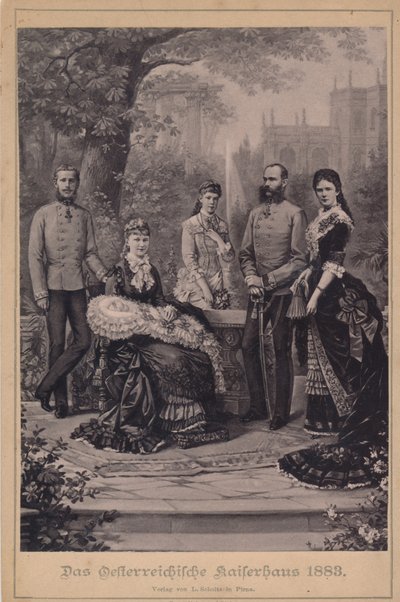 Francisco José I e Isabel de Austria y su familia imperial de Unknown artist