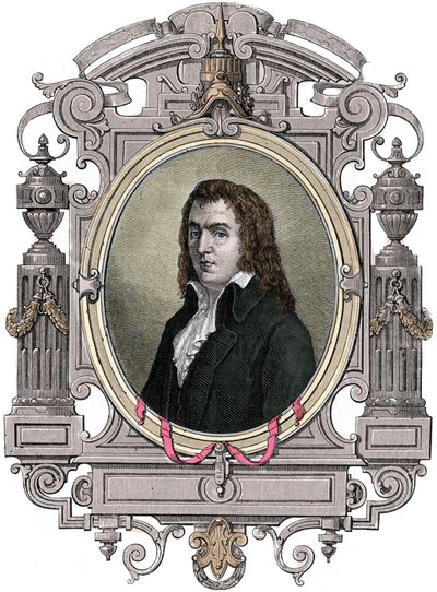 Revolución Francesa: Retrato de Francois Babeuf dit Gracchus (1760-1797) revolucionario. Grabado del siglo XIX. de Unknown artist
