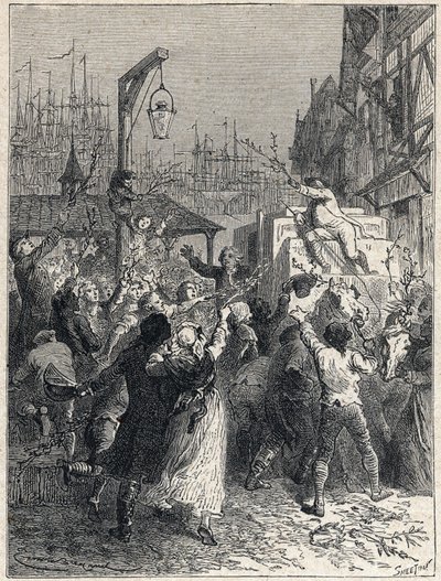 Revolución Francesa: triunfo de Honoré Gabriel Riqueti, Conde de Mirabeau (1749-1791) entrando en la ciudad de Marsella en 1789. Grabado de 1889. Colección privada de Unknown artist