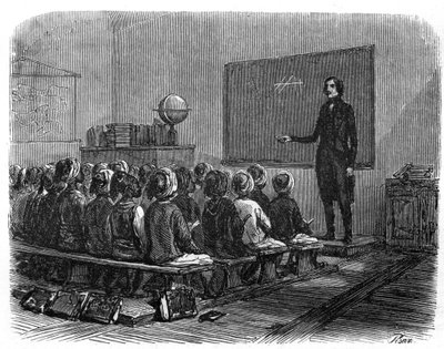Escuela francesa en Argelia en 1840 de Unknown artist