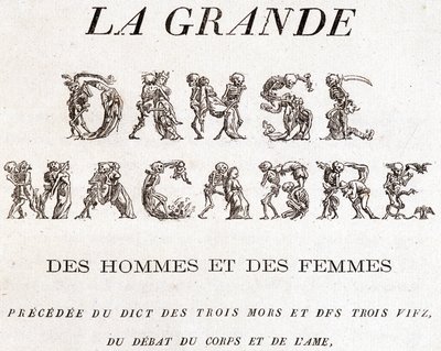 Frontispicio “La gran danza macabra de hombres y mujeres” de Unknown artist