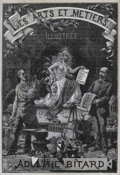 Frontispicio de “Les arts et metiers illustres” de Adolphe BITARD. de Unknown artist