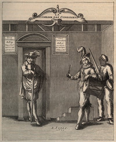 Frontispicio de “La Comedia de los Comediantes, Poema de Nueva Invención” por Georges de Scudery - 1635 de Unknown artist