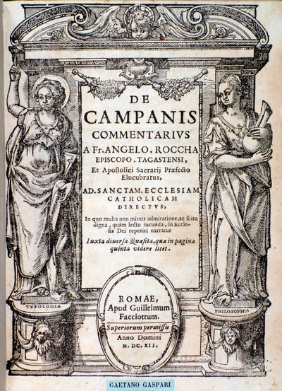 Frontispicio de De campanis por Rocca de Unknown artist