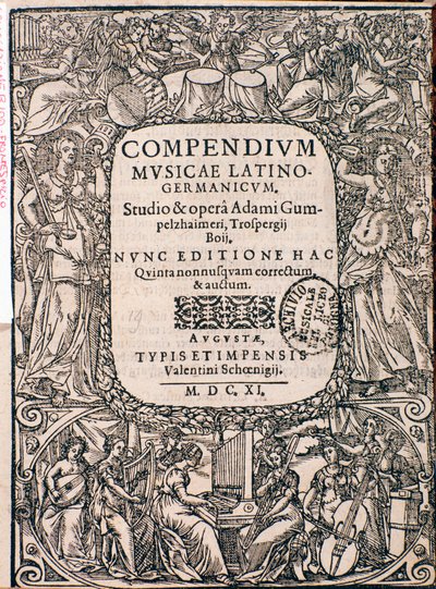 Portada de Compendio de Música por Adam Gumpelzhaimer de Unknown artist
