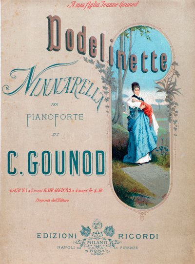 Portada de Dodelinette, nana de Charles Gounod creada para su hija de Unknown artist