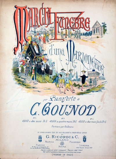 Portada de Marcha fúnebre de una marioneta de Charles Gounod de Unknown artist