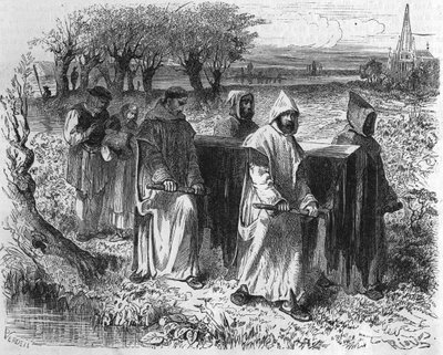 Funeral de Isabeau (Isabelle, Elisabeth) de Baviera, Reina de Francia (1371-1435) (grabado del siglo XIX) de Unknown artist
