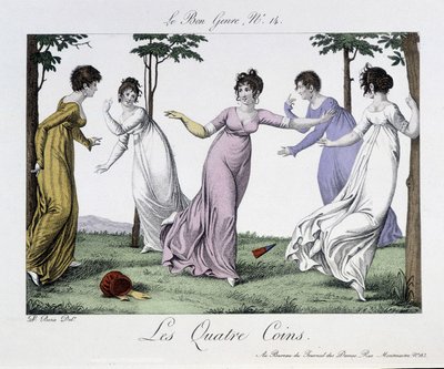 Juego de las cuatro esquinas - en "El Buen Género", no. 14, principios del siglo XIX de Unknown artist