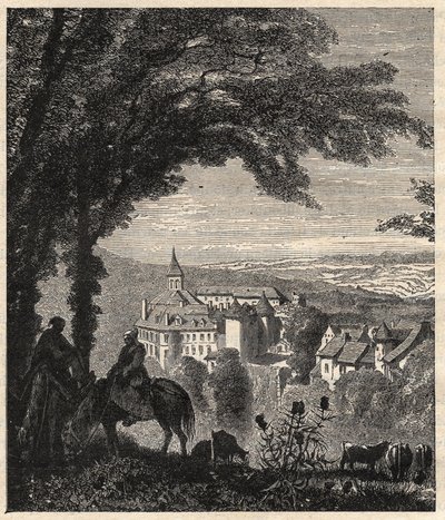 Gargilesse-Dampierre - Indre - Francia - grabado en 