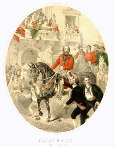 Garibaldi: La entrada a Nápoles en 1860 de Unknown artist