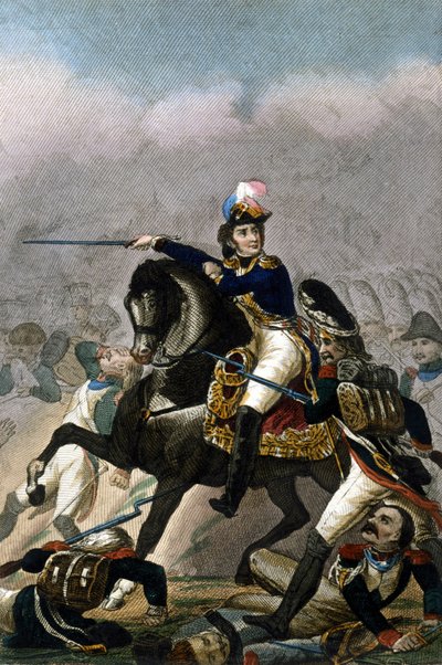 General Jean Lannes, Duque de Montebello (1769-1809) en la Batalla de Essling (21 - 22 de mayo de 1809). Grabado del siglo XIX. Milán de Unknown artist