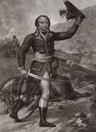 El General Thomas-Alexandre Dumas en uniforme de oficial del ejército republicano francés - Alexandre Davy de la Pailleterie llamado Dumas (1762-1806) oficial francés padre del escritor francés Alexandre Dumas Padre - el general Thomas Alexandre Davy de la de Unknown artist