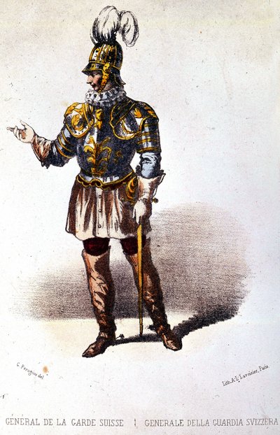 General de la Guardia Suiza, c.1860 de Unknown artist