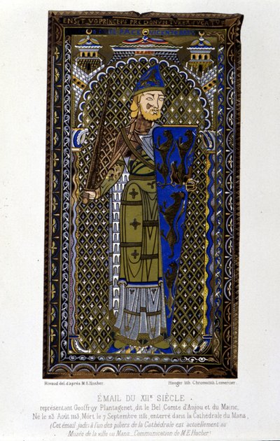 Geoffroy Plantagenêt - esmalte de Unknown artist