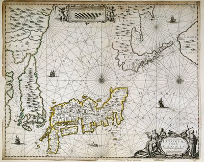 Mapa geográfico de Japón, Corea y el sur de China de Unknown artist