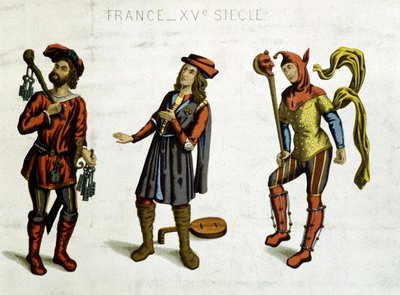 Carcelero, juglar y loco, de una danza macabra de Unknown artist