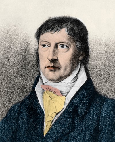 Georg Wilhelm Friedrich Hegel (1770-1831) filósofo inglés, grabado c1825 de Unknown artist