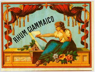 Anuncio de alcohol de ron Giammaico (Cromolitografía finales del siglo XIX) de Unknown artist